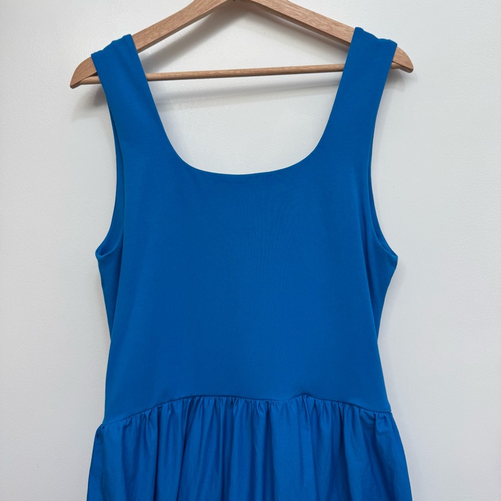 J. Crew Drop Waist Mixy Maxi Dress Women Large Tall Cotton Poplin Preppy Party - Picture 7 of 13